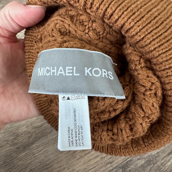 Like new! Michael Kors Brown Knit Beanie - Picture 4 of 5